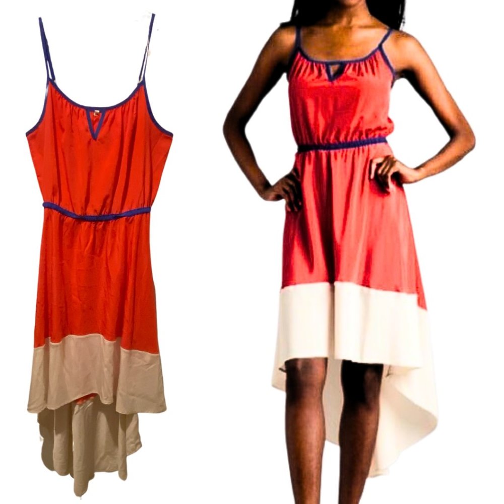 Willow & Clay red spaghetti dress sz L
